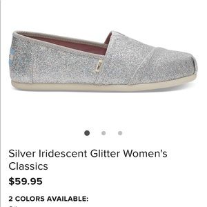 Silver Glitter Toms!